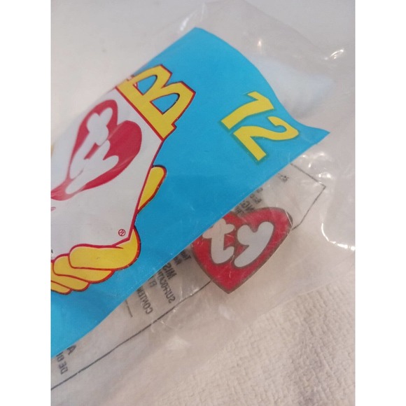 1993 McDonald's Ty Teenie Beanie Babies PEANUT The Baby Elephant In Package - Picture 10 of 10